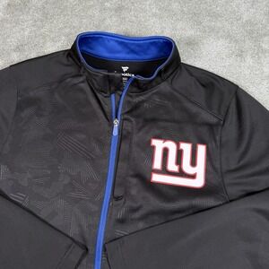 New York Giants Fanatics Jacket Mens Medium Black Full Zip Geometric Print